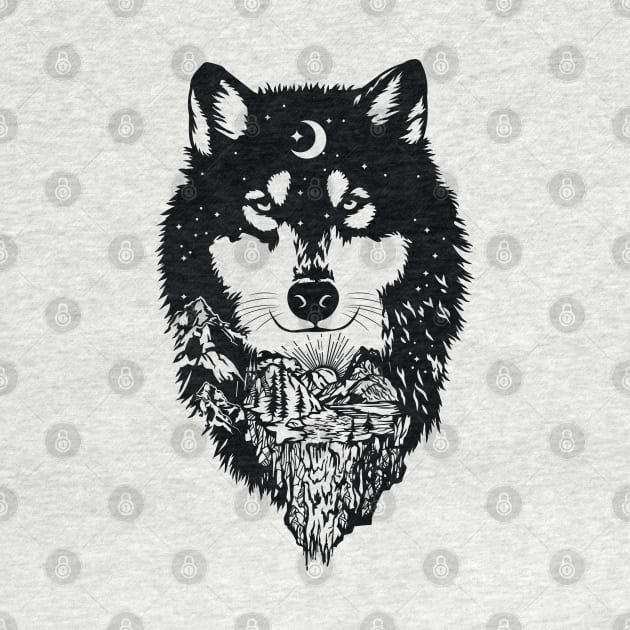 Wolf Mandala by Madelyn_Frere